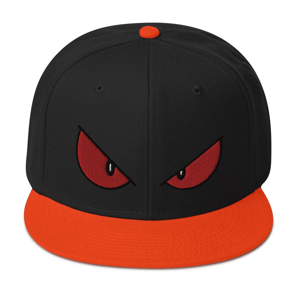 Sinister III Snapback Hat Sage Graphics Orange / Black / Black 